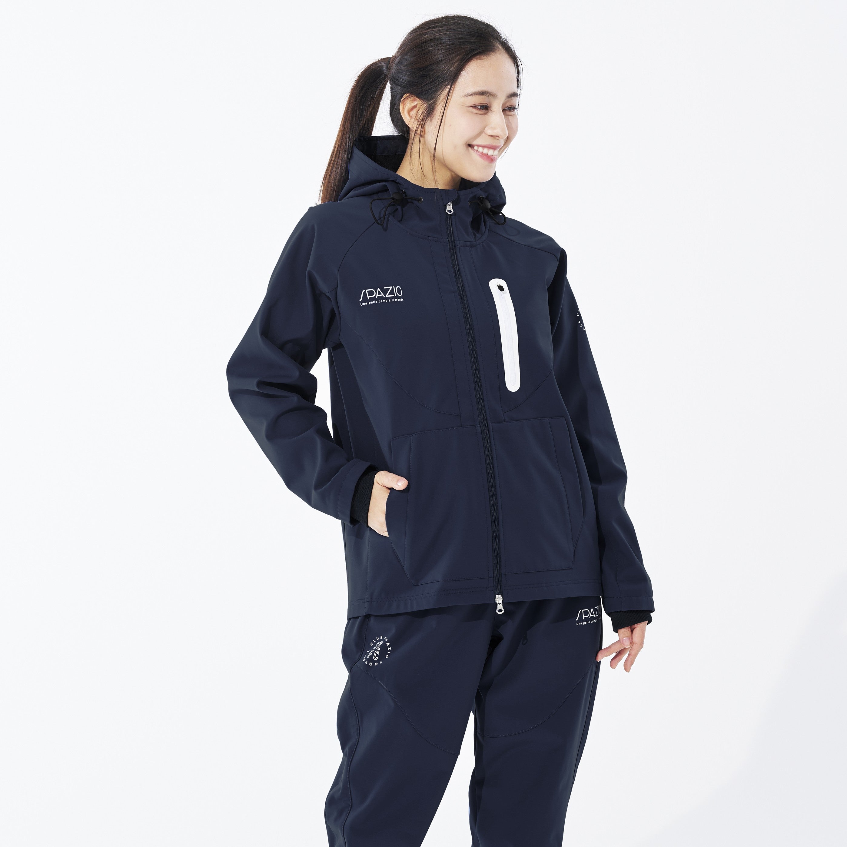 テクニカルラインジップパーカー – Spazio